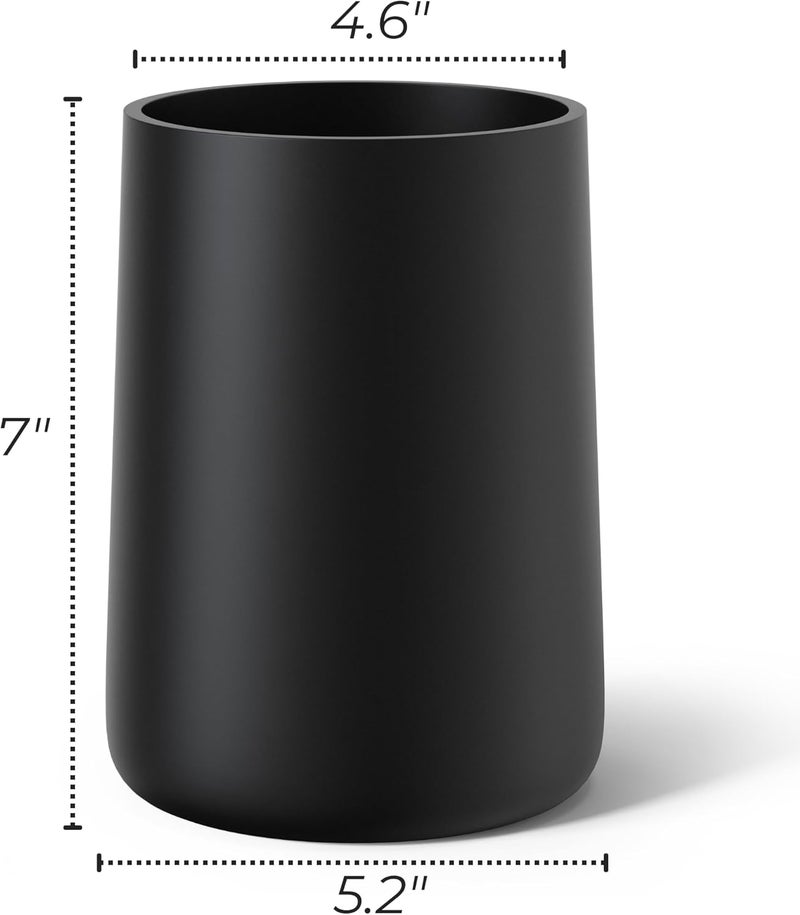 IVE Design Utensil Holder – 7" Tall x 5.2" Diameter Kitchen Utensil Organizer for Countertop (Matte Black, 1 Pack) - Image 3